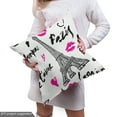 thumbnail image 4 of Ambesonne Paris Fabric by the Yard Upholstery, Pink Kiss Eiffel Love, 10 Yards, White Black Pink, 4 of 4