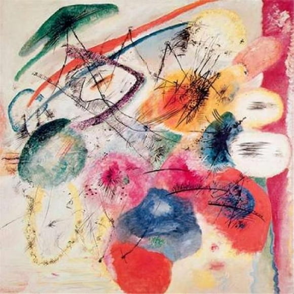 Selected Artworks PDX1WK2614LARGE Black Lines Poster Print by Wassily Kandinsky, 24 x 24 - Large