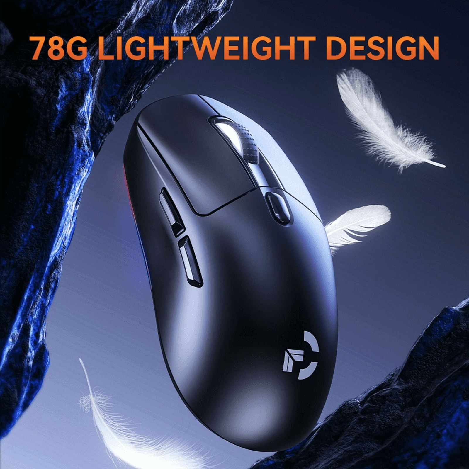 Tri-Mode  Lightweight Game Mouse Bluetooth 2.4G 650mAh Battery RGB Backlight 12000DPI PAW3104 Game Mouse 1000HZ Rate of Return