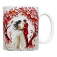 thumbnail image 2 of Gnmfd Valentine's Day Wedding Theme Ceramic Mug, Office Home Drinking Coffee Tea Hot Chocolate Cup Gift for Romantic Celebration and Couple Parties, 2 of 6