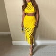 thumbnail image 2 of Conjunto sexy de dos piezas con aberturas, falda y top para mujer, conjunto elegante de vestido ajustado, ropa de club, trajes de fiesta de cumpleaños para mujer, 2 of 5
