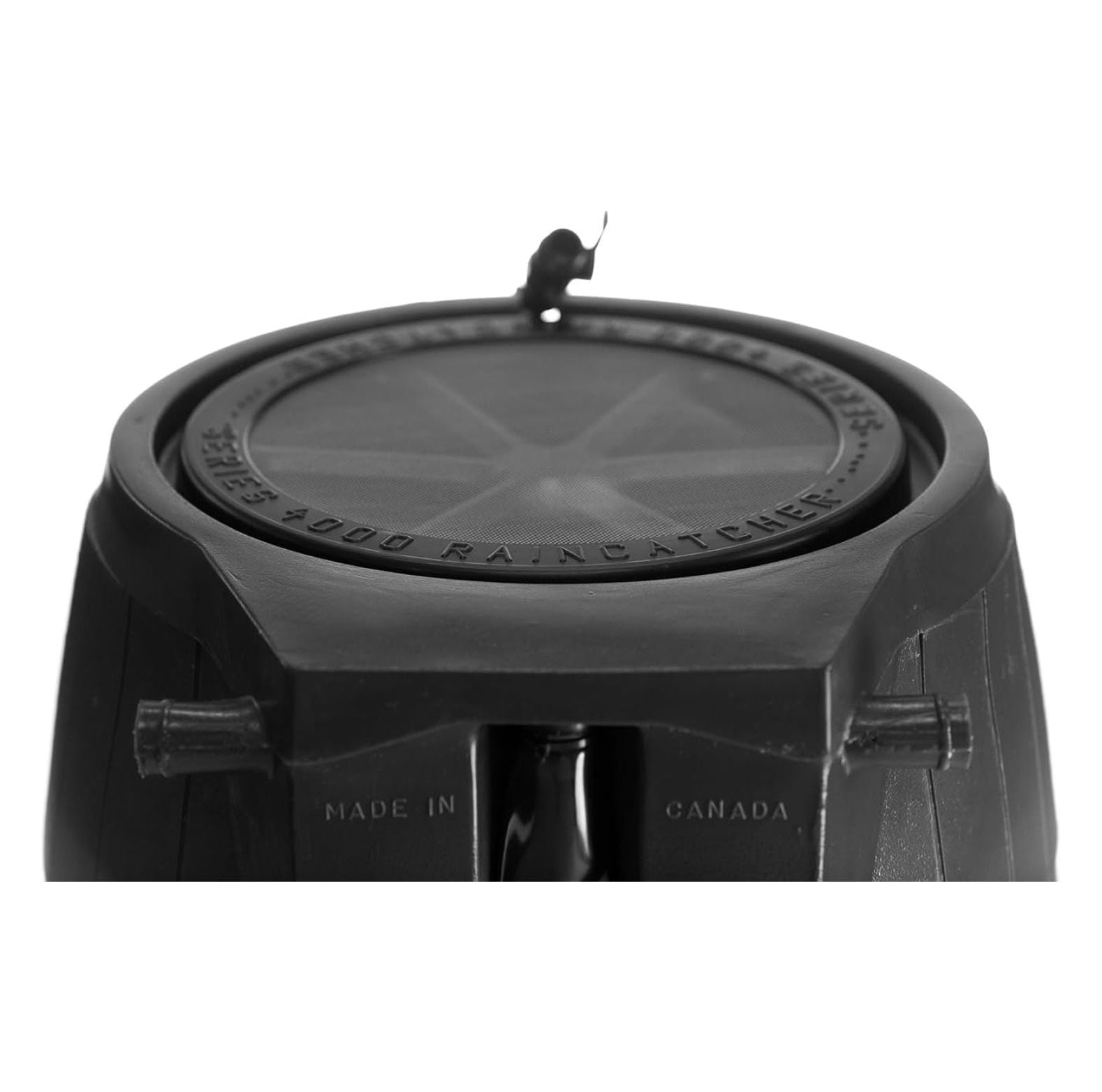 Portable Rainwater Catcher Barrel with Spigots Black 50 Gallon
