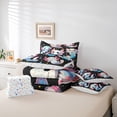 thumbnail image 5 of Homewish Kawaii Axolotl Child Twin Bedding Sets 7-Piece, Blue Pink Cute Animal Bedding Comforter Set, Cartoon Stars Print Reversible Sheet Sets, Ultra Soft Bedroom Decor, 5 of 7