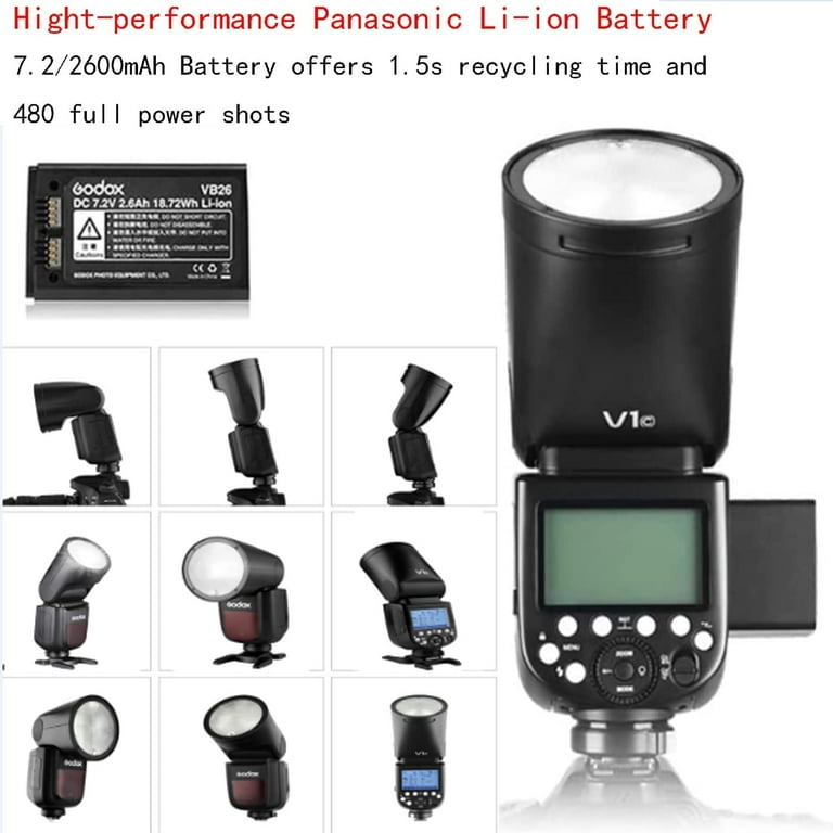 Godox V1-N Round Head Flash for Nikon DSLR, 76Ws 2.4G 1/8000 Godox V1-N Round Head Flash for Nikon DSLR, 76Ws 2.4G 1/8000