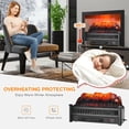 thumbnail image 5 of Canddidliike 1400W Electric Fireplace Log Heater with Adjustable Flame Brightness-Black, Electric Fireplace Insert, Recessed & Freestanding, 5 of 8