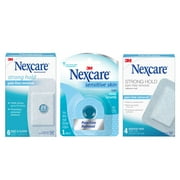 Nexcare Strong Hold Pain-Free Removal Bandage + Tape Bundle (10 Assorted Bandages/1 Roll of Tape)