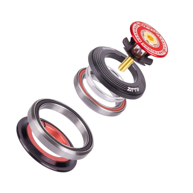 ZTTO ZTTO Casque de Vélo en Alliage d'Aluminium Haute Résistance, 42-52mm Fourche Effilée à Droite, Rotation Fluide, Résistant à la Rouille, Options Rouge/noir/or/bleu