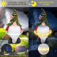 thumbnail image 3 of Estatua de gnomo de jardín solar con luces LED de resina sintética con energía solar Hula Hoop Gnome con luces LED de energía solar para jardín, patio, césped, decoración al aire libre kaili Sencillez, 3 of 5