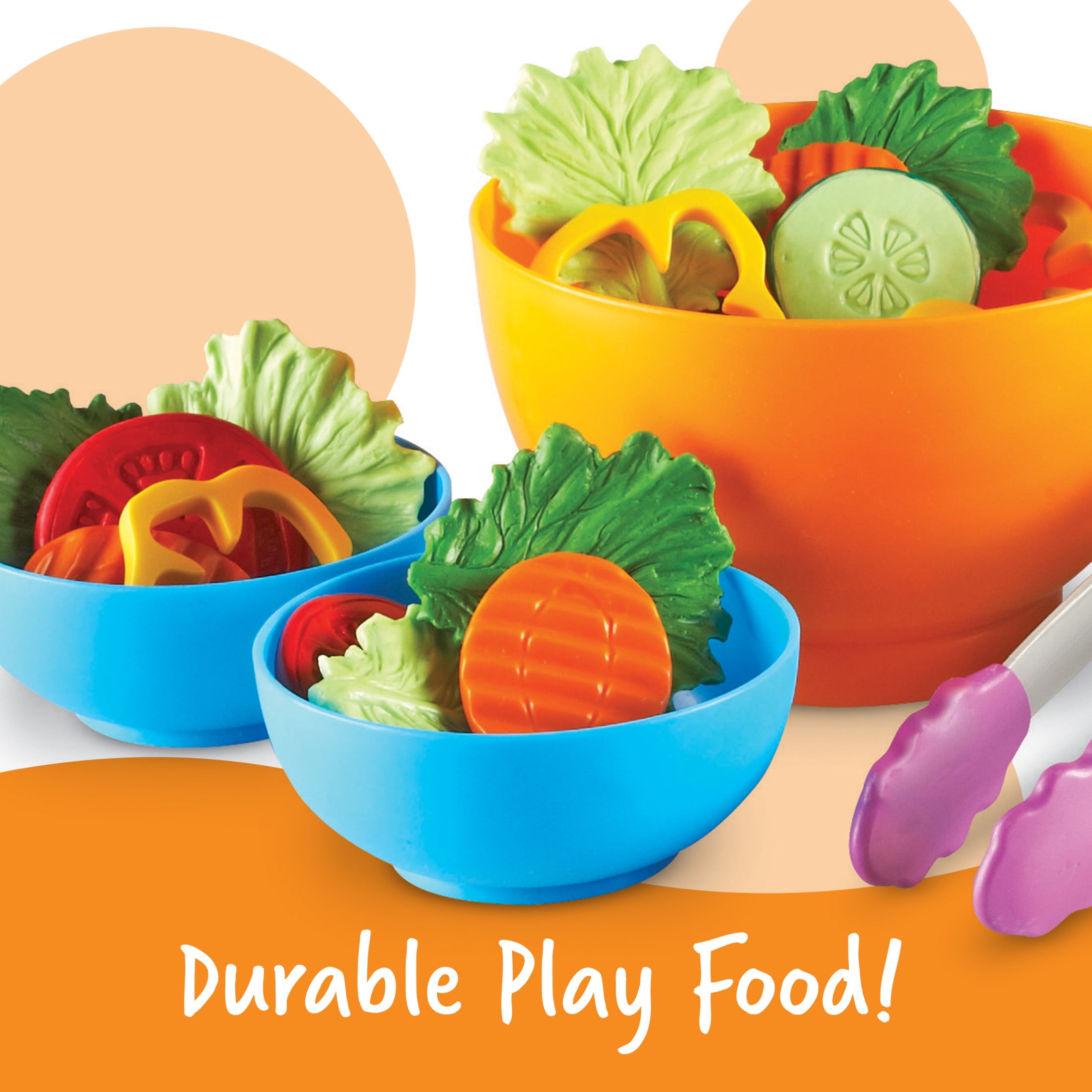 Learning Resources New Sprouts Garden Fresh Salad Playset, Play Pretend Kitchen Activity Preschool Toy for Kids Girls Boys Ages 2 3 4+ Year Old