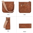 thumbnail image 4 of HKCLUF Crossbody Bag for Women 2pcs Leather Crossbody Bag and Wallet Set With 2 Replacement Guitar Leopard Straps Hobo Handbag, 4 of 9