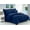 Navy Blue, variant on Elegant Comfort 8-Piece Modern Solid Print Dobby Bed-in-a-Bag, Full, Blue