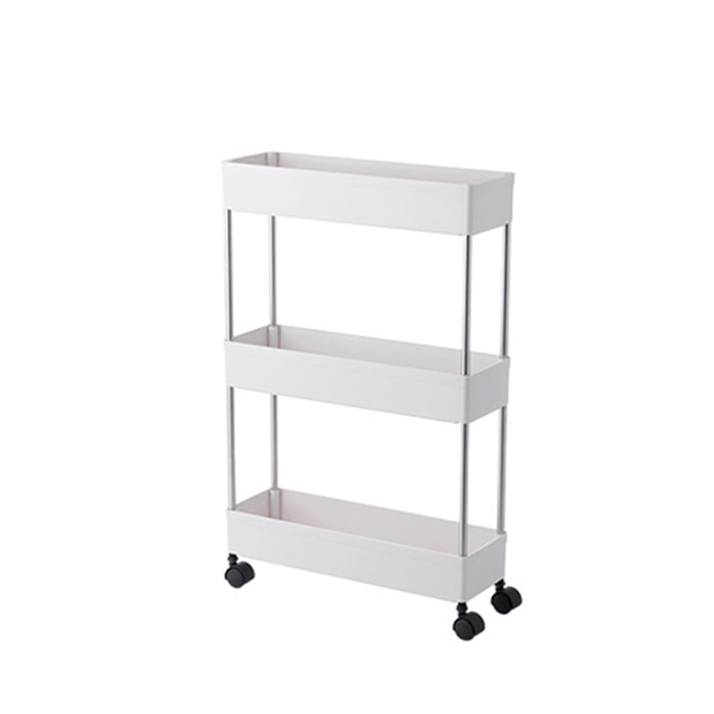 Kitchen Storage Rack Shelf Organiser Bathroom Slim Trolley Holder Caddy w/Wheels