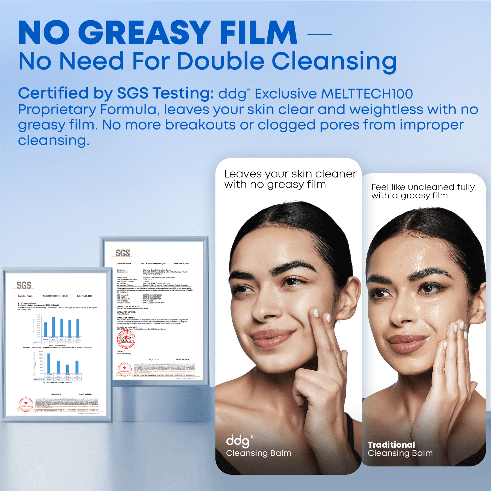 ddg Cleansing Balm Set,Makeup Remover Balm for Sensitive Skin,Facial Cleanser for Heavy Makeup Removal,with Natural Plant Oils,Nourish & Hydrate（100ml&3ml*10)）