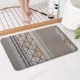 thumbnail image 4 of Beige Geometric Triangle Stripe Pattern Bathroom Rugs Mat,Non Slip Microfiber Bathroom Rug,Rubber Backing,Soft Bathroom Mats for Bathroom Floor,Tub and Shower,17x27in(43x68cm), 4 of 5