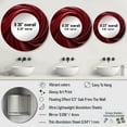 thumbnail image 4 of Designart "Wonderfully Winding Red" Abstract Spirals Rund Mirror For Wall Decor - Large Red Round Printed Mirror -Modern Round Living Room Mirror - 23" x 23", 4 of 6