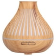 thumbnail image 2 of Humidificador de 400 ml con luz LED de 7 colores para el hogar y la oficina, enchufe de EE. UU., difusor de aceite de grano de madera de 100-240 V, 2 of 8