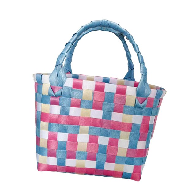Bolso tejido, la bolsa de asas abierta del organizador portátil del verano del día de fiesta de la moda impermeable Estilo B