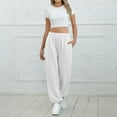 thumbnail image 6 of Zuesphe Sweatpants Women Baggy Wide Leg Lounge Pants Workout Gym Active High Waisted Comfy Jogger Pants with Pockets Fall Clothes 2025, 6 of 7