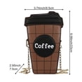 thumbnail image 2 of Jiibva Women's Phone Bags Purses, Personality Coffee Cup Shape Crossbody Bag, Pu Leather Chain Shoulder Bag Handbag Ladies Satchel Bags for Travel, Work, 2 of 7
