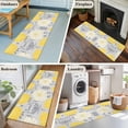 thumbnail image 6 of Yellow Flower Area&nbsp;Rug 2x6ft Line Drawing Floral Classic Texture Non-Slip&nbsp;Washable Square&nbsp;Rugs Soft Felt Indoor Floor Mat for Bedroom Kitchen Living Room Bathroom, 6 of 9