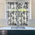 thumbnail image 3 of Kitchen Curtains 36 Inch Short - 3 Panel Set, Vintage Floral Butterfly Bee Botanical Print, Rod Pocket Window Curtain for Farmhouse, Modern Rustic, Spring Summer Decor, Easy Wash, 3 of 6