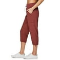 thumbnail image 4 of WTXUE Women'S Pants, Slacks Active Women's Relaxed Lightweight Woven Cargo Capri Pant, Pantalones De Mujer, Dark Red, 4 of 6