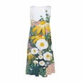 thumbnail image 5 of EGNMCR Robes d'Été Femmes Mode Tendance Femmes Décontracté Col Carré Robes Imprimées Été Sans Manches Robe Pull, 5 of 5