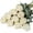 White, variant on Artificial Rose Flowers Realistic Silk Burnt Edge Vintage Rose with Long Stem for Home Bridal Wedding Party Floral Bouquets Decoration (10Pcs, Pink)