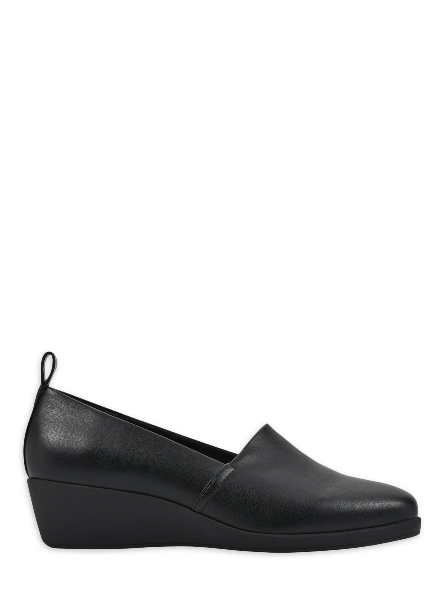 Aerosoles Women's Comfortable Women's Stretch Faux Leather Wedge Shoe, Wide Width