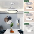 thumbnail image 4 of Graflsoa 48-Inch Smart Ceiling Fan Light with Remote Control, Adjustable Color Temperature 3000-6500K, Suction Cup Mount, 4 Blades, LED 96W, White Finish, 220V, 4 of 6
