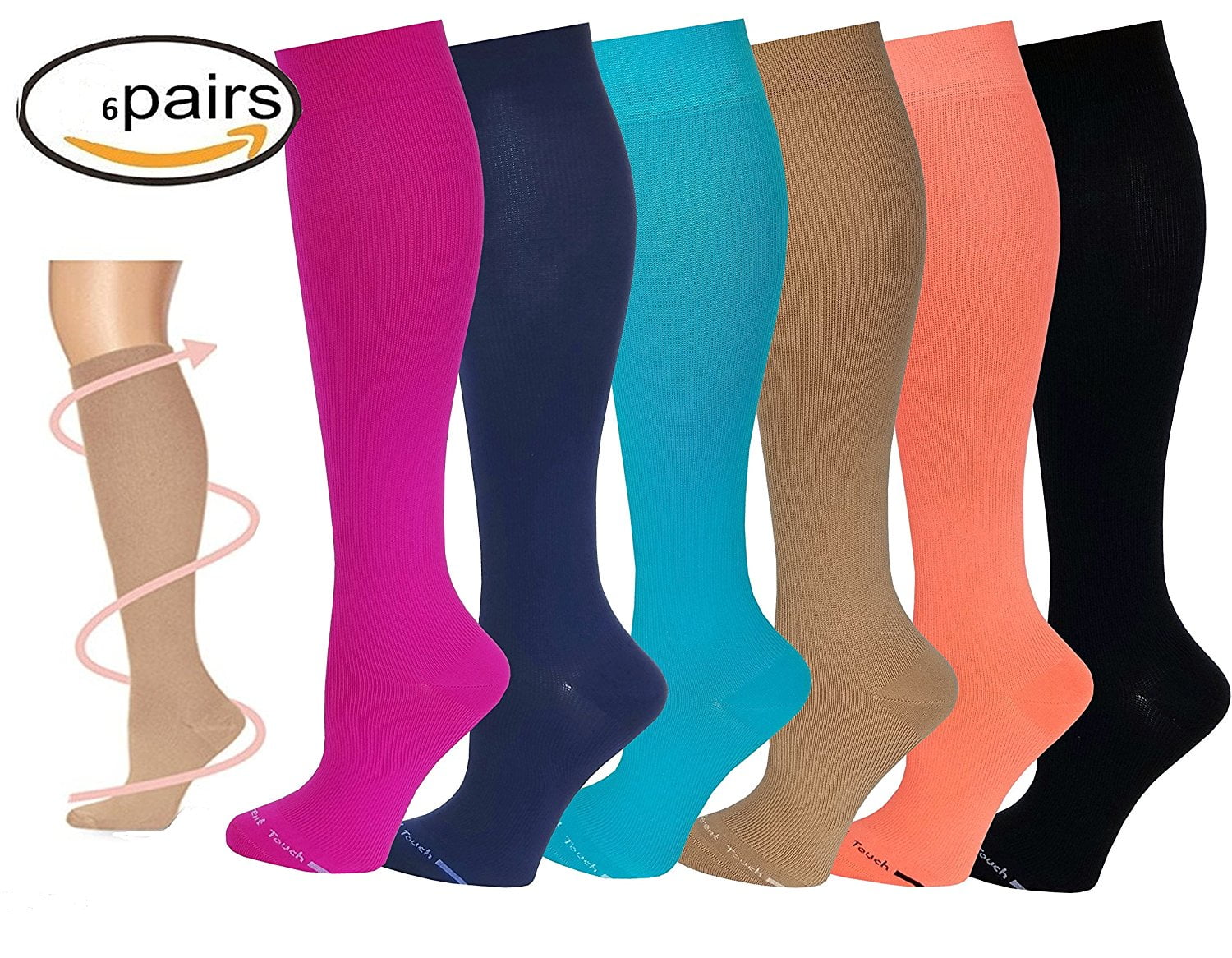 6 pairs Women Girls Polka Dot Bow Ankle Socks