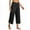 Black, variant on Women's Yoga Cropped Wide-Leg Pants Oversized Drying Tight Elastic Comfortable Fitness Trousers with Pockets Side Slits(Beige,S)