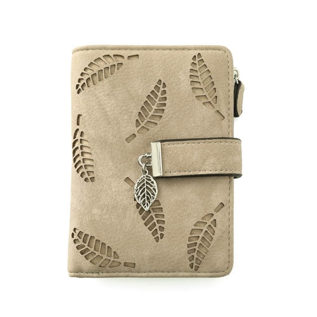 Female Wallet, Fashion PU Leather Hollow Sheet Small Purse Large Capacity Wallets