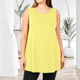 thumbnail image 4 of Eiyaclvo Long Plus Size Tank Tops for Women Sleeveless Shirts Tunics Casual Crew Neck Lightweight Summer Tanks with Pockets, 4 of 6