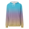 thumbnail image 4 of UngA Hoodie Sweaters for Women Women's Casual Long Sleeve Color Block/Solid Tops Crewneck Sweatshirts Cute Loose Fit Pullover Sky Blue,2XL, 4 of 6