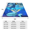 thumbnail image 4 of Vaporeon Throw Blanket Ultra Soft Cozy Plush Fuzzy Flannel Blanket Lightweight Luxury Fleece Blanket Gifts for Travel Camping Home Decor 60"X50", 4 of 8