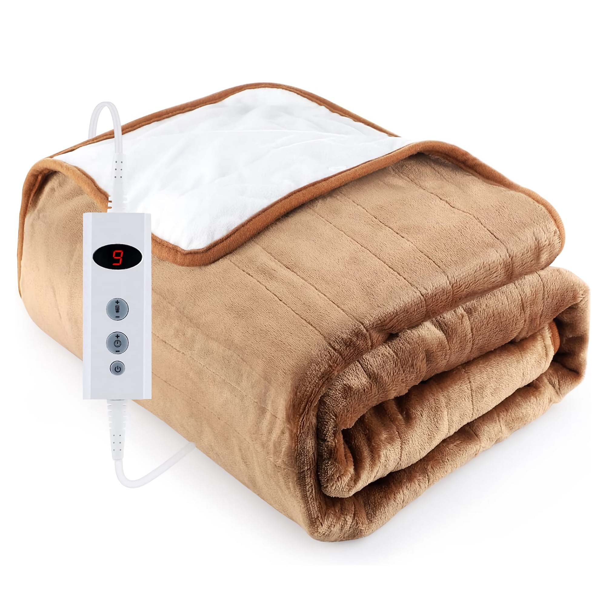 Electric Heated Throw Blanket 153 x 127 cm Soft Flannel Heating Blanket OB05 001A Walmart