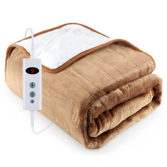 Electric Heated Throw Blanket, 153 x 127 cm Soft Flannel Heating Blanket - OB05-001A