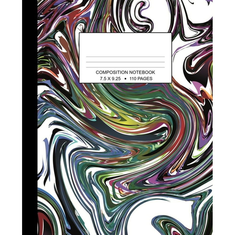 Composition Notebook Marbled Wide Ruled One Subject (Paperback)