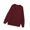 thumbnail image 2 of Suéter tipo cárdigan Strade Fareast Limited para mujer con bolsillos rojo, 2 of 8