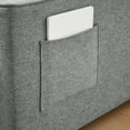 thumbnail image 7 of Aukfa 82" Comfy Sofa 3 Seat Convertible Sofa Bed with 2 Side Pockets for Living Room, 2 Pillows, Linen, Gray, 7 of 7