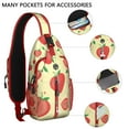 thumbnail image 2 of Crossbody Sling Backpack for Women Men Cute Strawberry Pattern Shoulder Sling Crossbody Casual Chest Bag for Travel Sports Running Hiking, 2 of 6