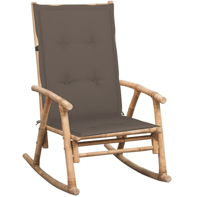 vidaXL Chaise Berçante avec Coussin Bambou