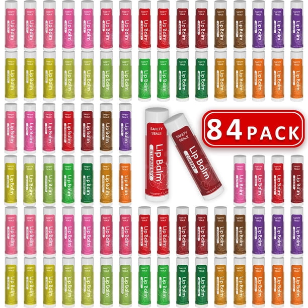 Bálsamo labial Yopela, 84 unidades, natural, con vitamina E y aceite de coco