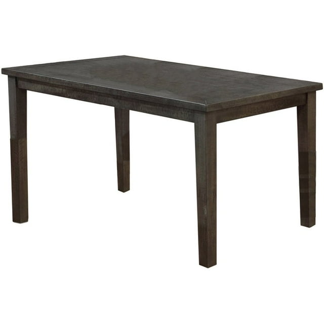 Best Master Furniture Wendy 60" Solid Wood Dining Table in Dark Gray