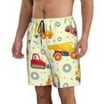 thumbnail image 2 of Disketp Men'S Swim Trunks Hawaiian Breathable Surf Beach Swimsuits Mesh Lining Beach Shorts With Pockets-Heavy Equipment, 2 of 9