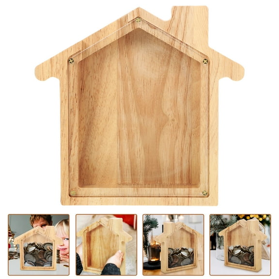 FONWILYO House Shaped Piggy Bank Money Container For Creative Tabletop Decoration Present For Birthdays And Savings