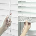 thumbnail image 6 of Regal Living Smooth White Cordless 2" Faux Wood Room Darkening Window Sidelight Blind - 11 in. x 72 in., 6 of 8