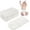 White, variant on 10 Pack Baby Burp Cloths, Large Cloth Diapers, 18'' x 7'' Burp Cloths 100% Cotton Burping Rags for Newborn, Hand Wash Cloth 6 Layers for Boys and Girls,White