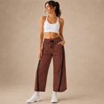 thumbnail image 3 of Carlikeit Women's Wide Leg Track Pants 2026 Lightweight Baggy Y2K Pants with Contrast Stripes Drawstring Elastic Waist Casual Parachute Trousers, 3 of 7